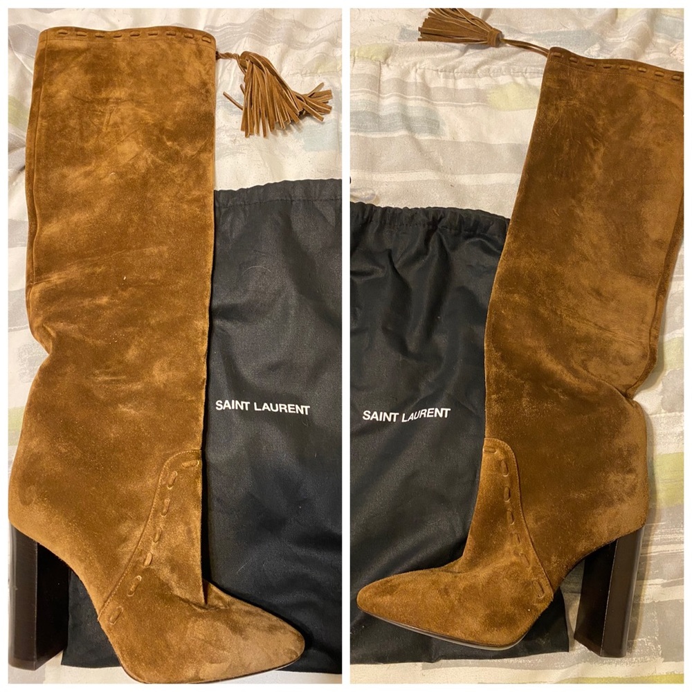 Authentic Saint Laurent Meurice Suede Boots